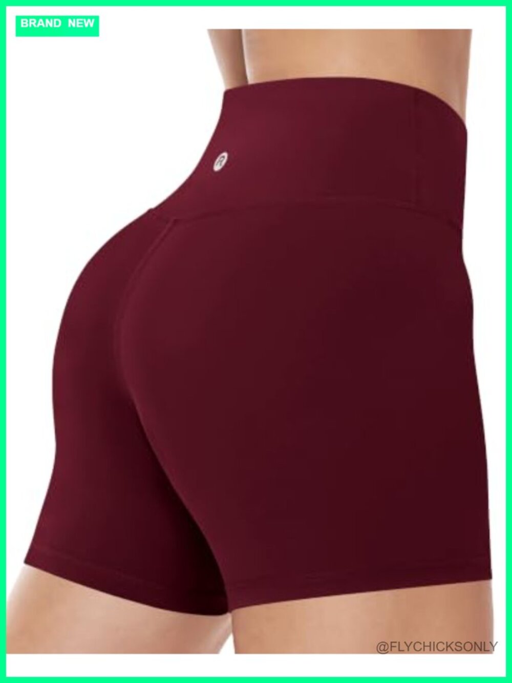 Runhit No Front Seam Biker Shorts High Waist Tummy Control Gym Yoga Shorts